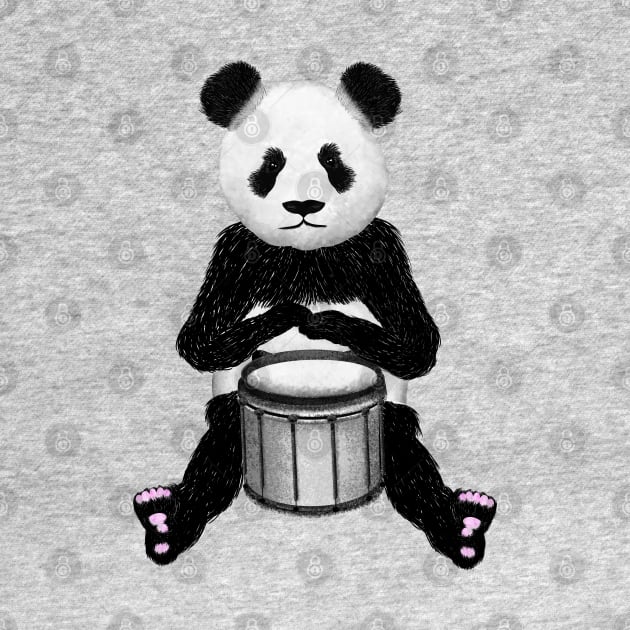 Panda Bear Playing The Drums by mailboxdisco